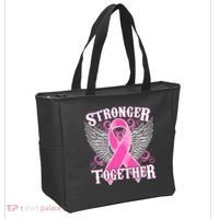 Stronger Together Support Breast Cancer Awareness  Tote Bag thumb 2