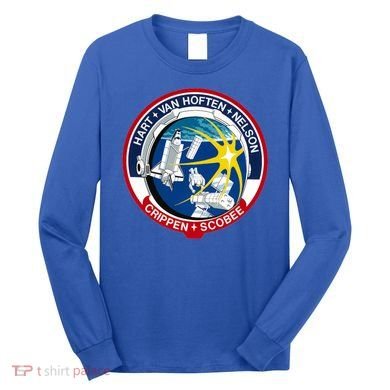 STS-41-C Mission Patch Space Shuttle Challenger Long Sleeve Shirt