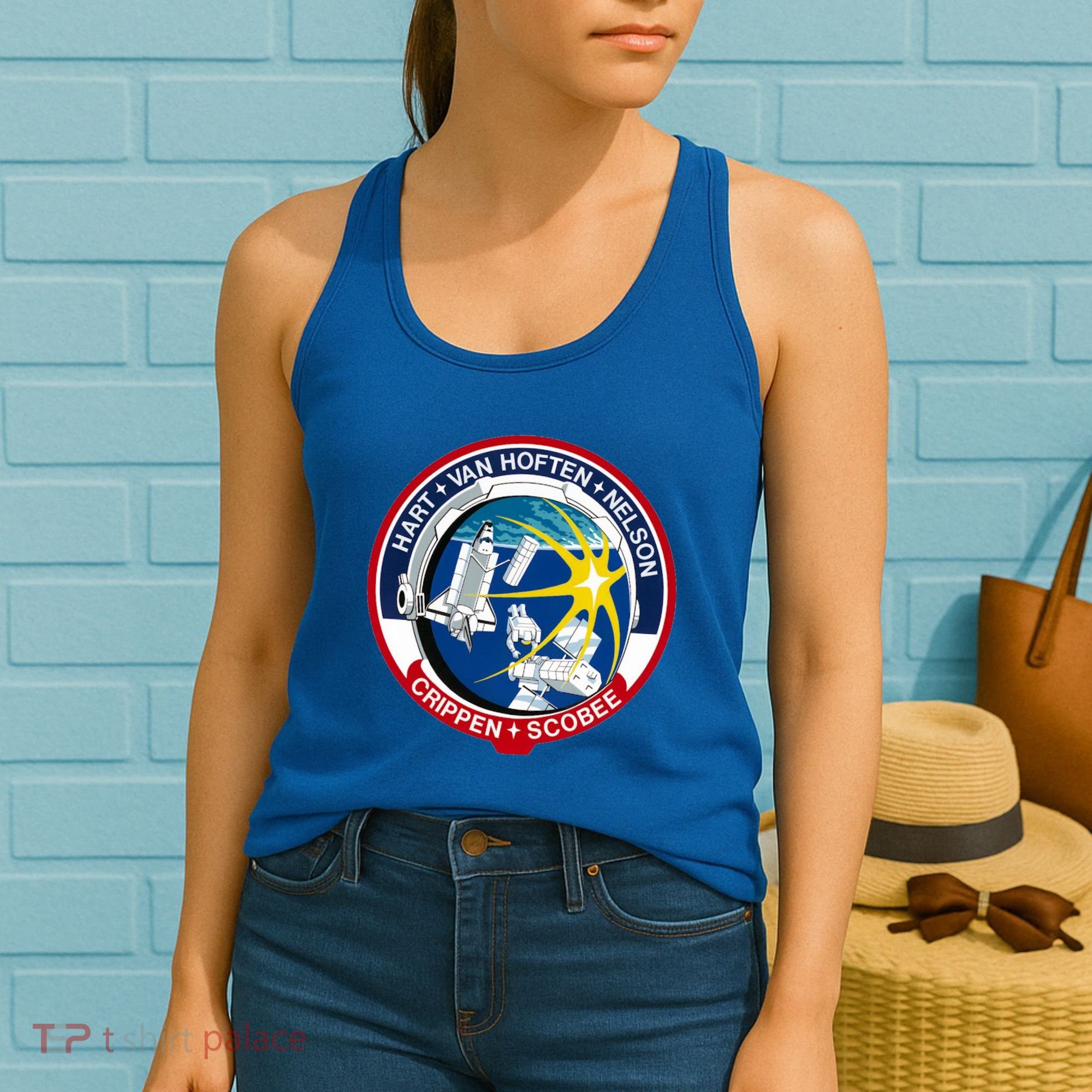 STS-41-C Mission Patch Space Shuttle Challenger Women's Tank Top