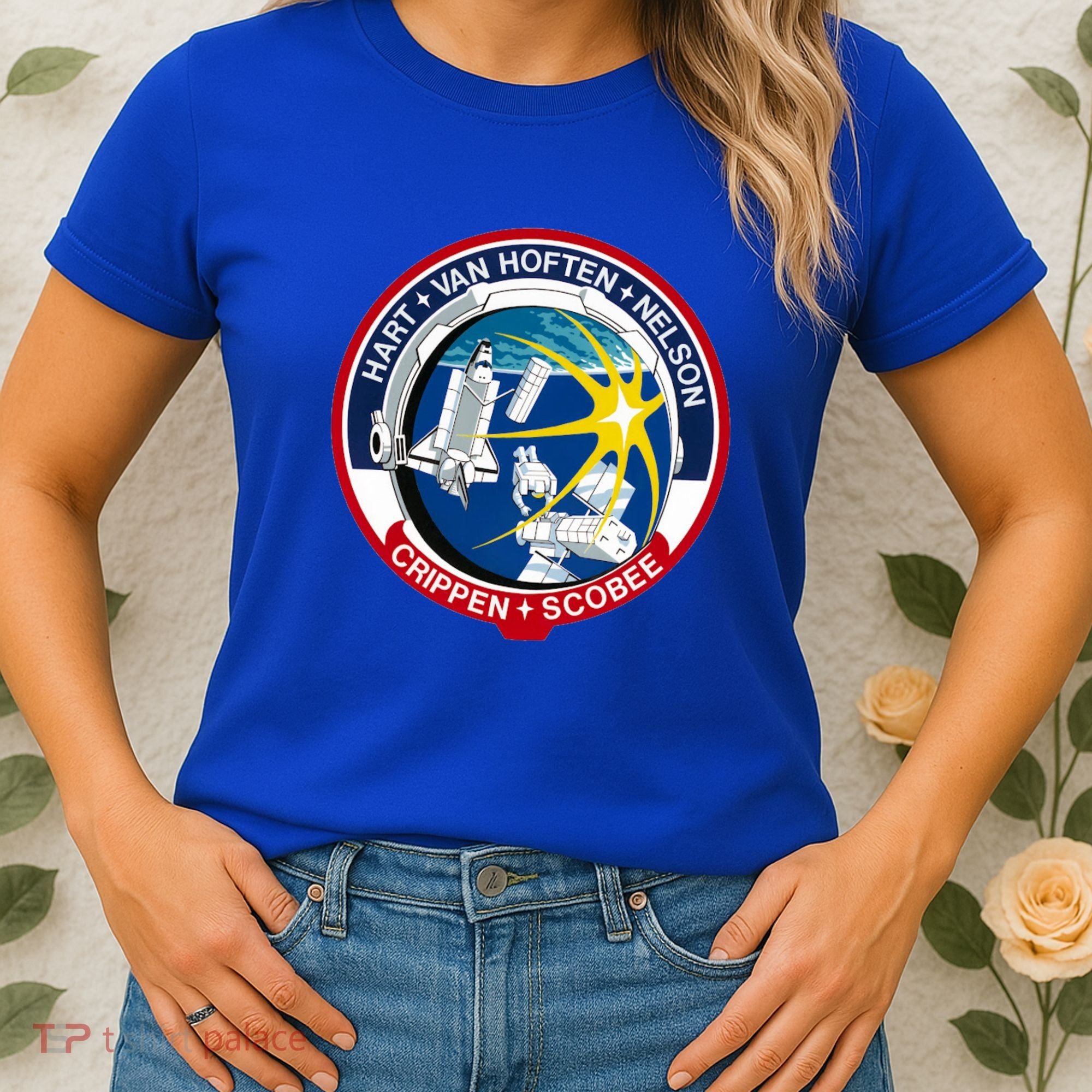 STS-41-C Mission Patch Space Shuttle Challenger Women's T-Shirt