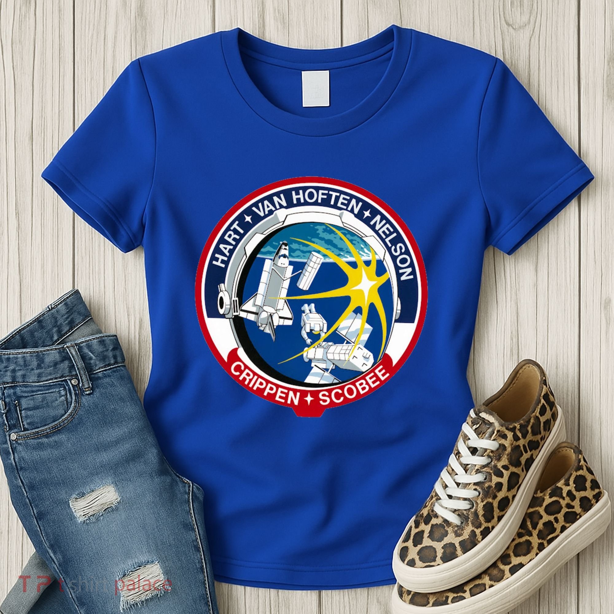 STS-41-C Mission Patch Space Shuttle Challenger Women's T-Shirt