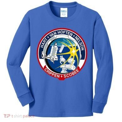 STS-41-C Mission Patch Space Shuttle Challenger Kids Long Sleeve Shirt