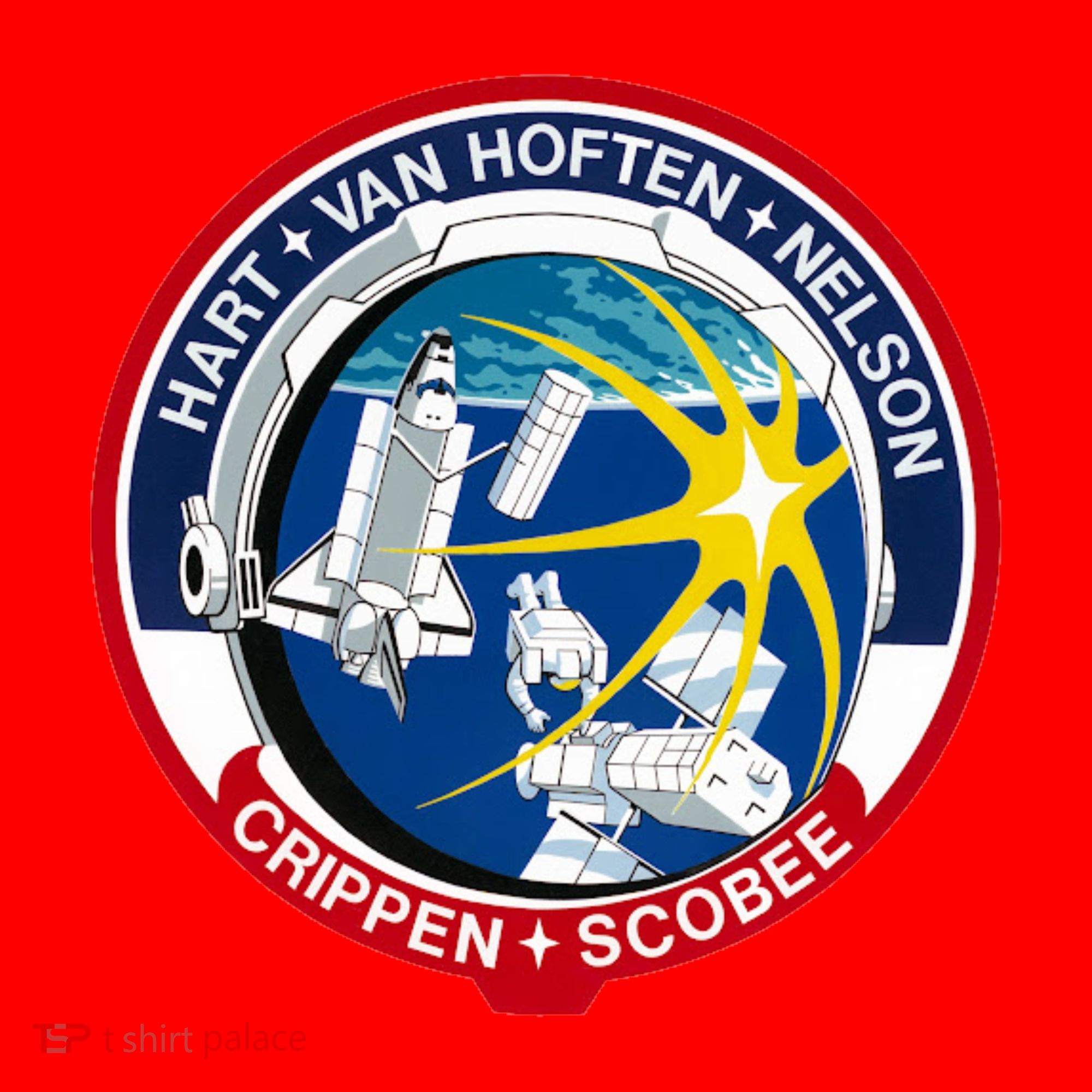 STS-41-C Mission Patch Space Shuttle Challenger Santa Hat