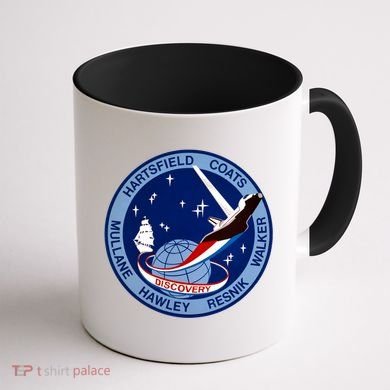 STS-41D Mission Insignia Patch Space Shuttle Challenger Coffee Mug back