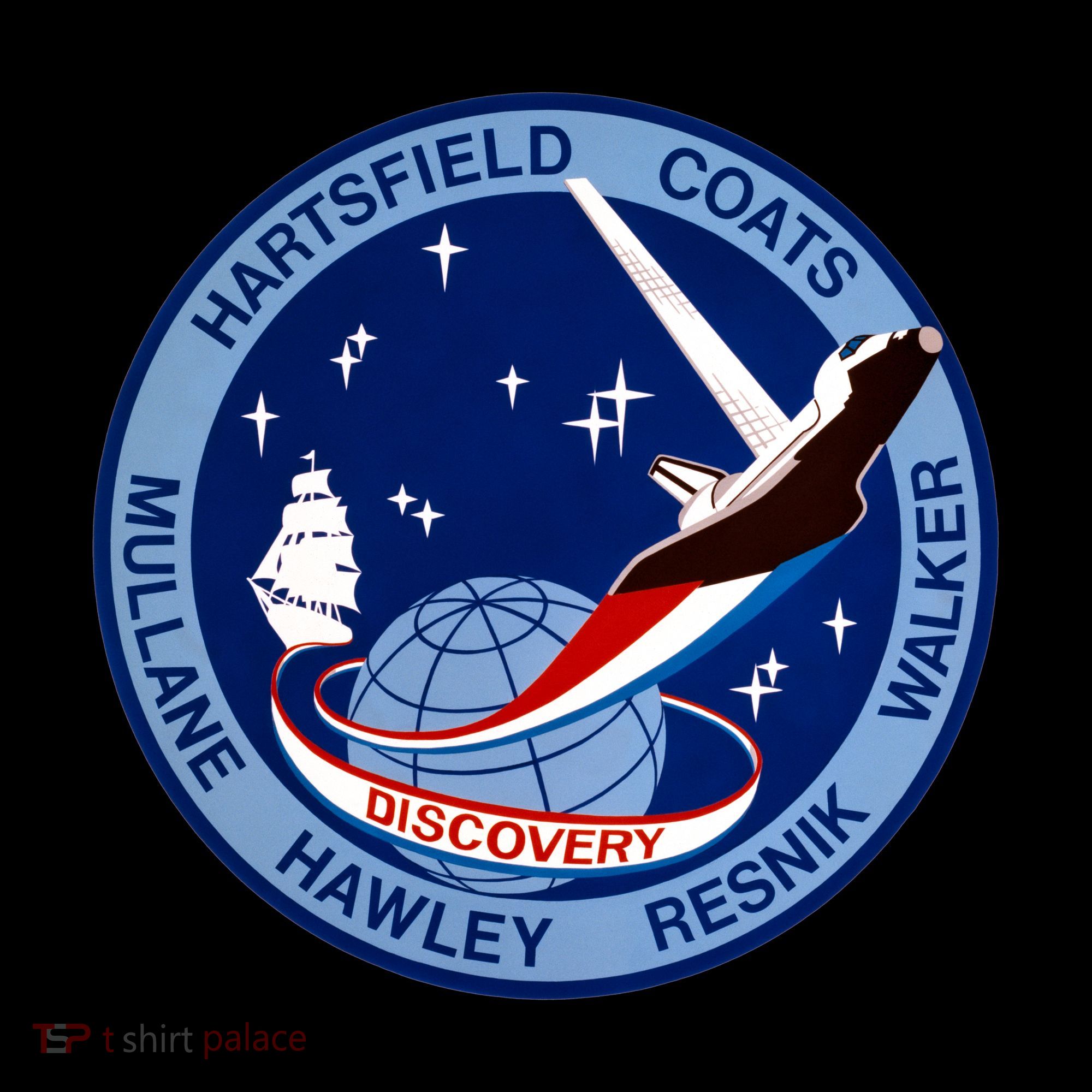 STS-41D Mission Insignia Patch Space Shuttle Challenger Women's Hoodie