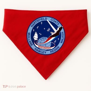 STS-41D Mission Insignia Patch Space Shuttle Challenger USA-Made Doggie Bandana