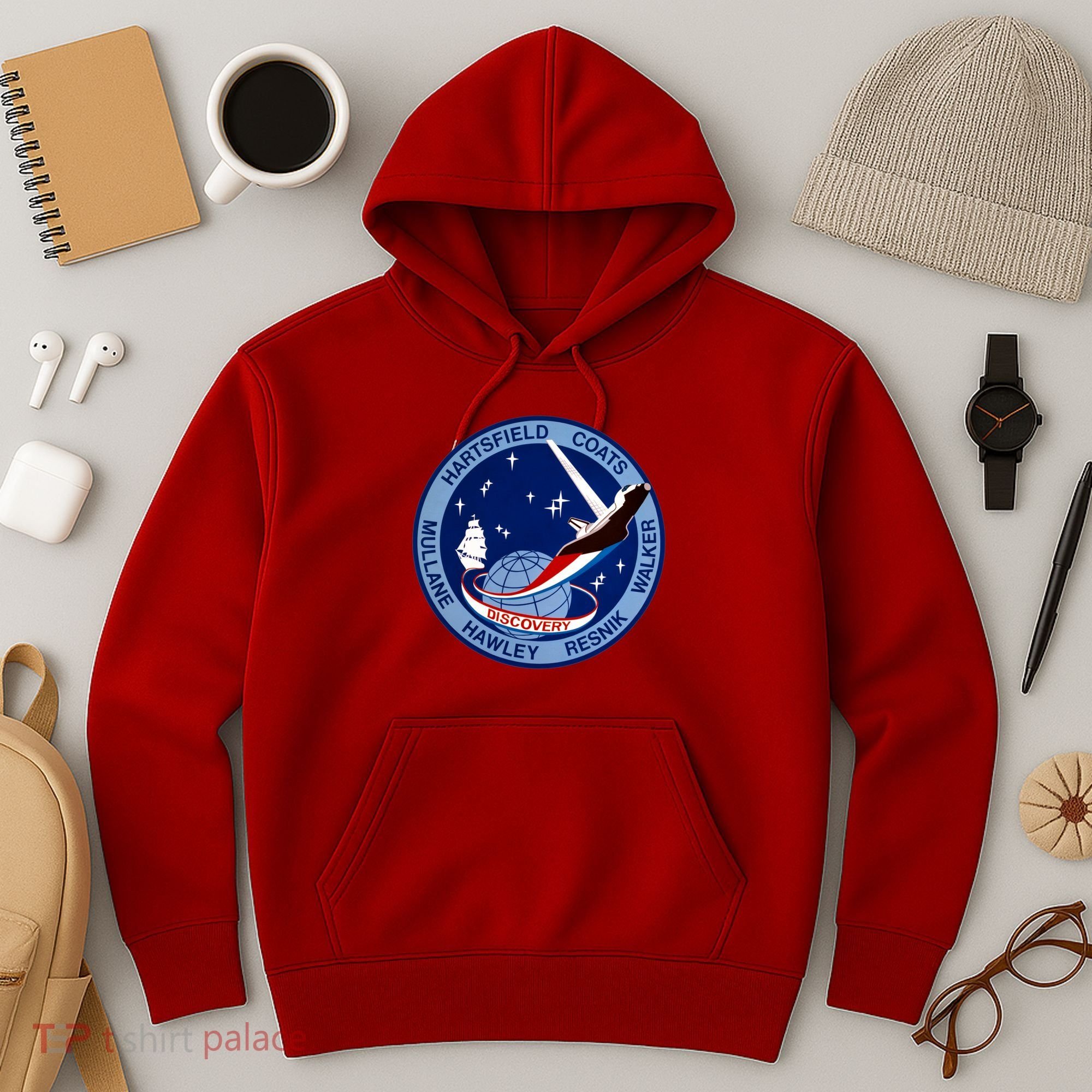 STS-41D Mission Insignia Patch Space Shuttle Challenger Hoodie
