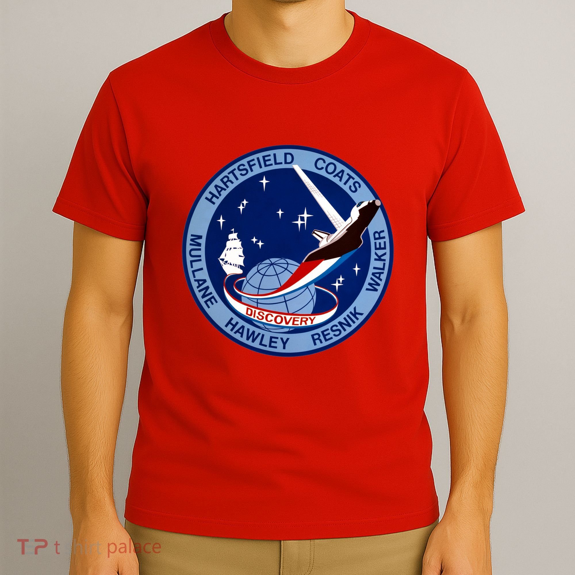 STS-41D Mission Insignia Patch Space Shuttle Challenger T-Shirt