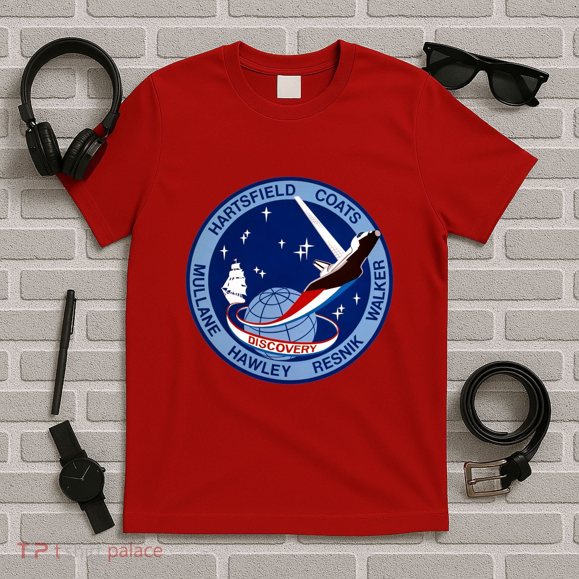 STS-41D Mission Insignia Patch Space Shuttle Challenger T-Shirt