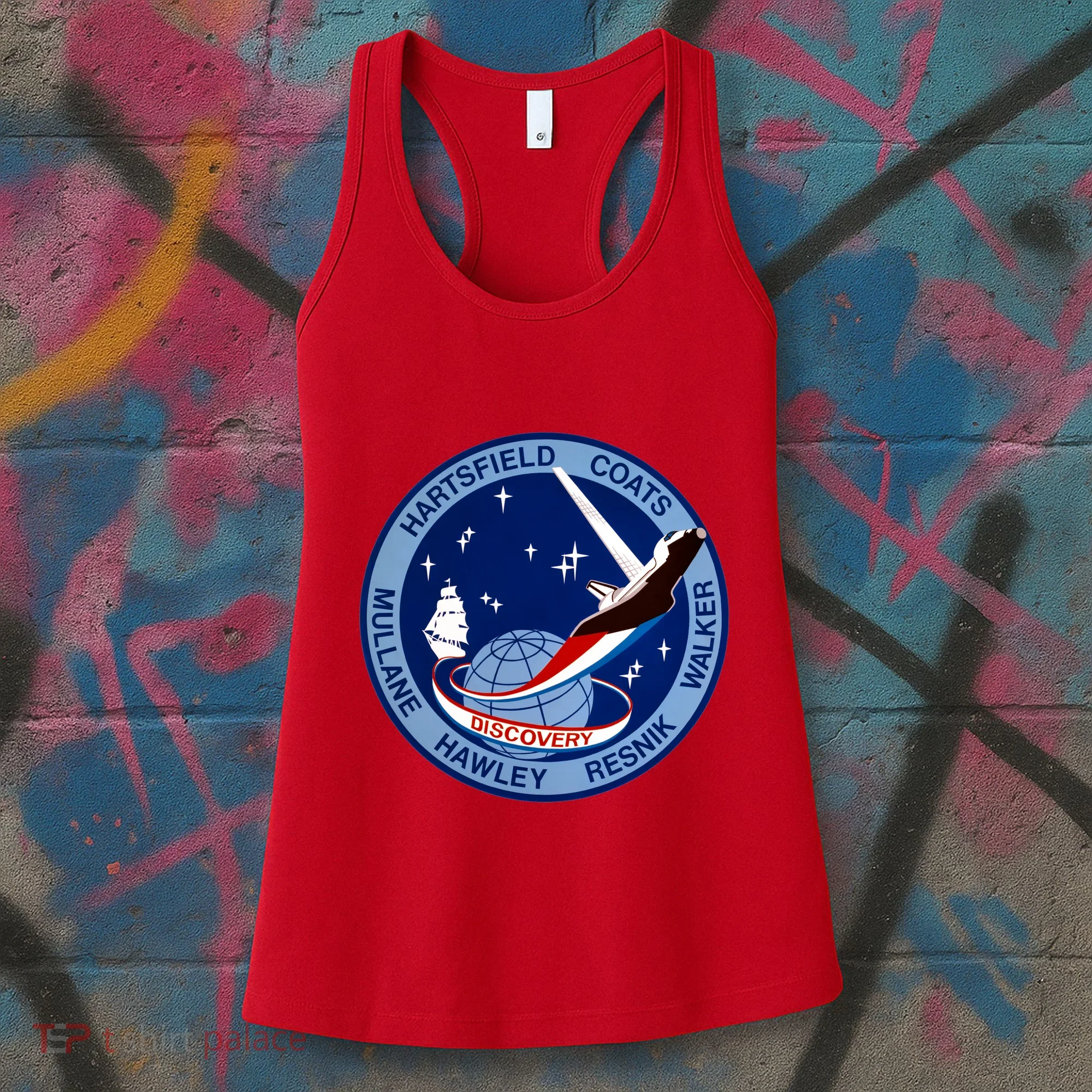 STS-41D Mission Insignia Patch Space Shuttle Challenger Women's Tank Top