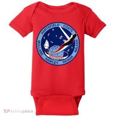 STS-41D Mission Insignia Patch Space Shuttle Challenger Baby Bodysuit