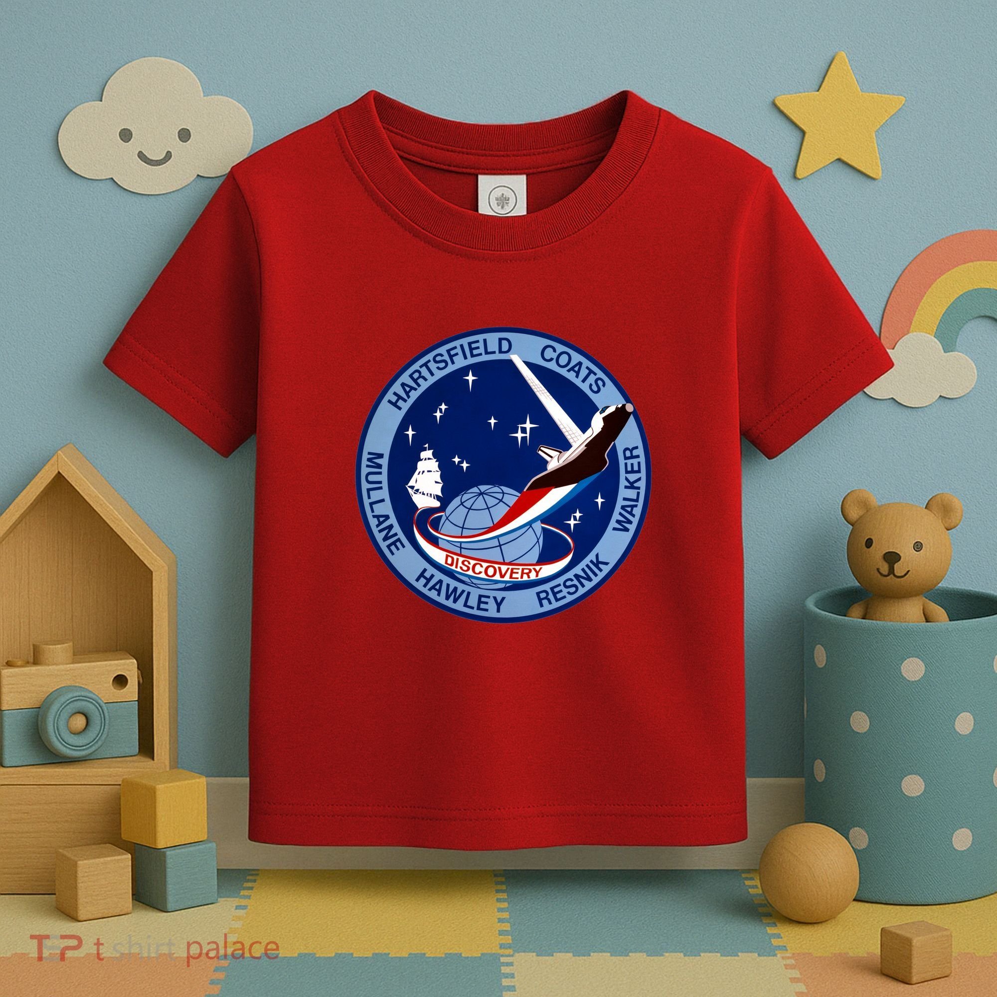 STS-41D Mission Insignia Patch Space Shuttle Challenger Toddler T-Shirt