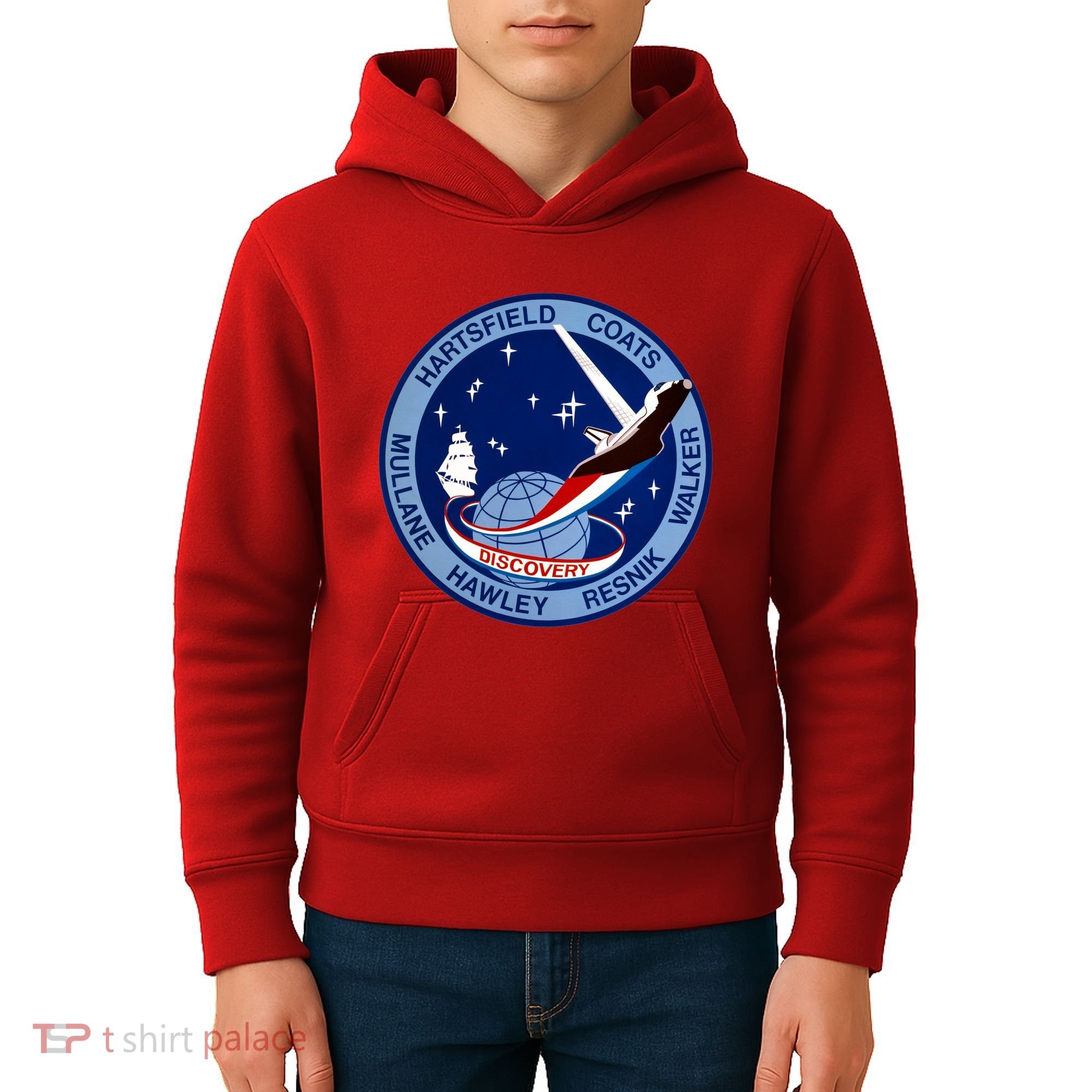 STS-41D Mission Insignia Patch Space Shuttle Challenger Kids Hoodie