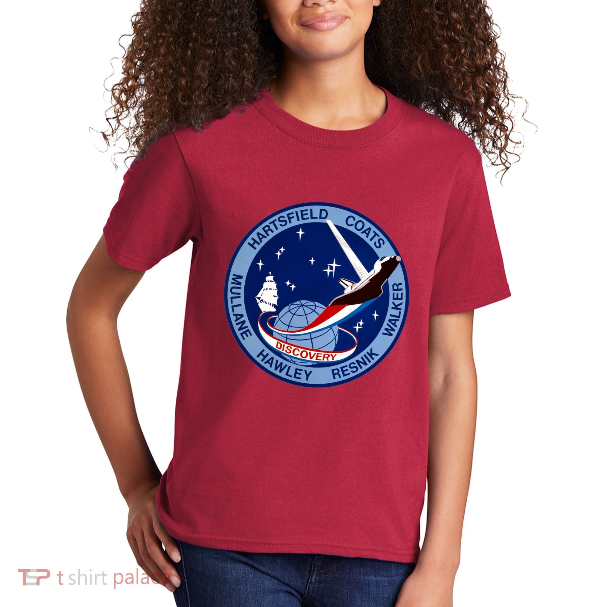 STS-41D Mission Insignia Patch Space Shuttle Challenger Kids T-Shirt