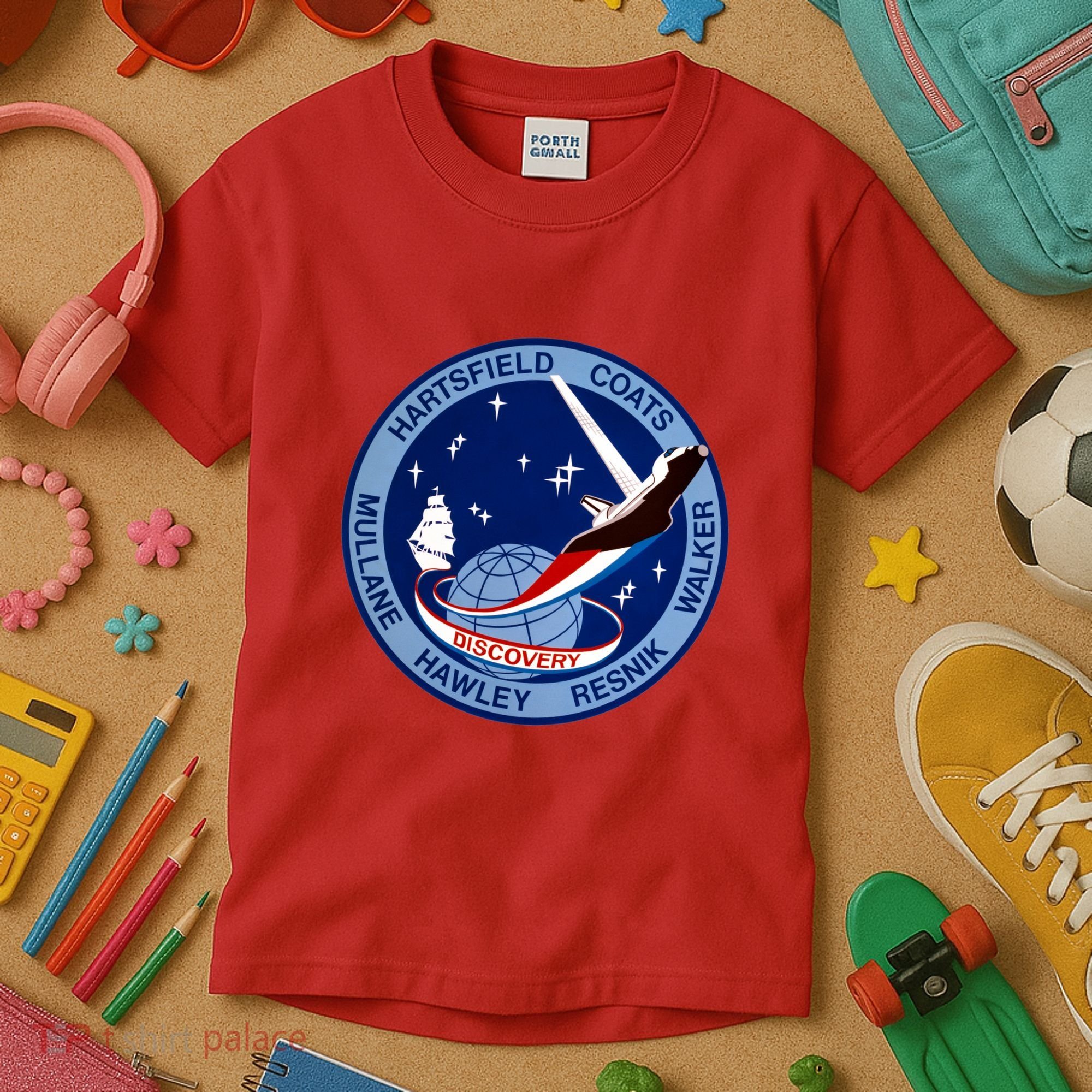 STS-41D Mission Insignia Patch Space Shuttle Challenger Kids T-Shirt