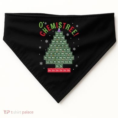 Science Teacher Scientist O Chemistree Christmas Tree Xmas Funny Gift USA-Made Doggie Bandana