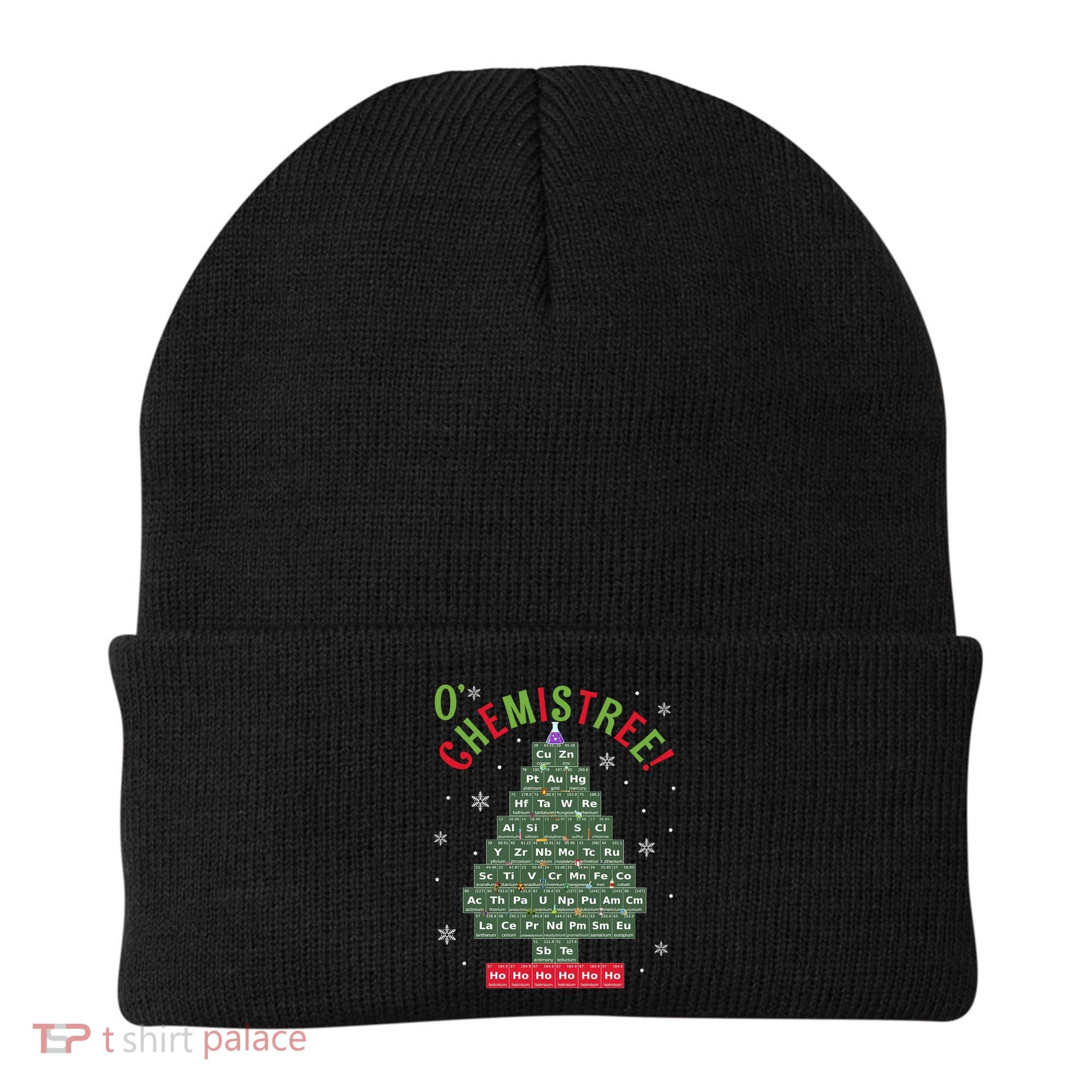 Science Teacher Scientist O Chemistree Christmas Tree Xmas Funny Gift Beanie