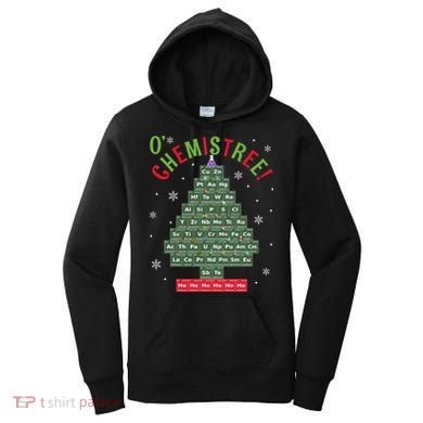 Science Teacher Scientist O Chemistree Christmas Tree Xmas Funny Gift Women's Hoodie