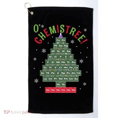 Science Teacher Scientist O Chemistree Christmas Tree Xmas Funny Gift Golf Towel