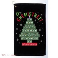 Science Teacher Scientist O Chemistree Christmas Tree Xmas Funny Gift Golf Towel thumb 0