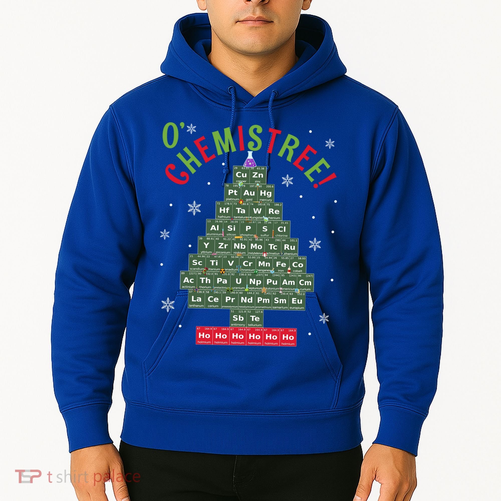 Science Teacher Scientist O Chemistree Christmas Tree Xmas Funny Gift Hoodie
