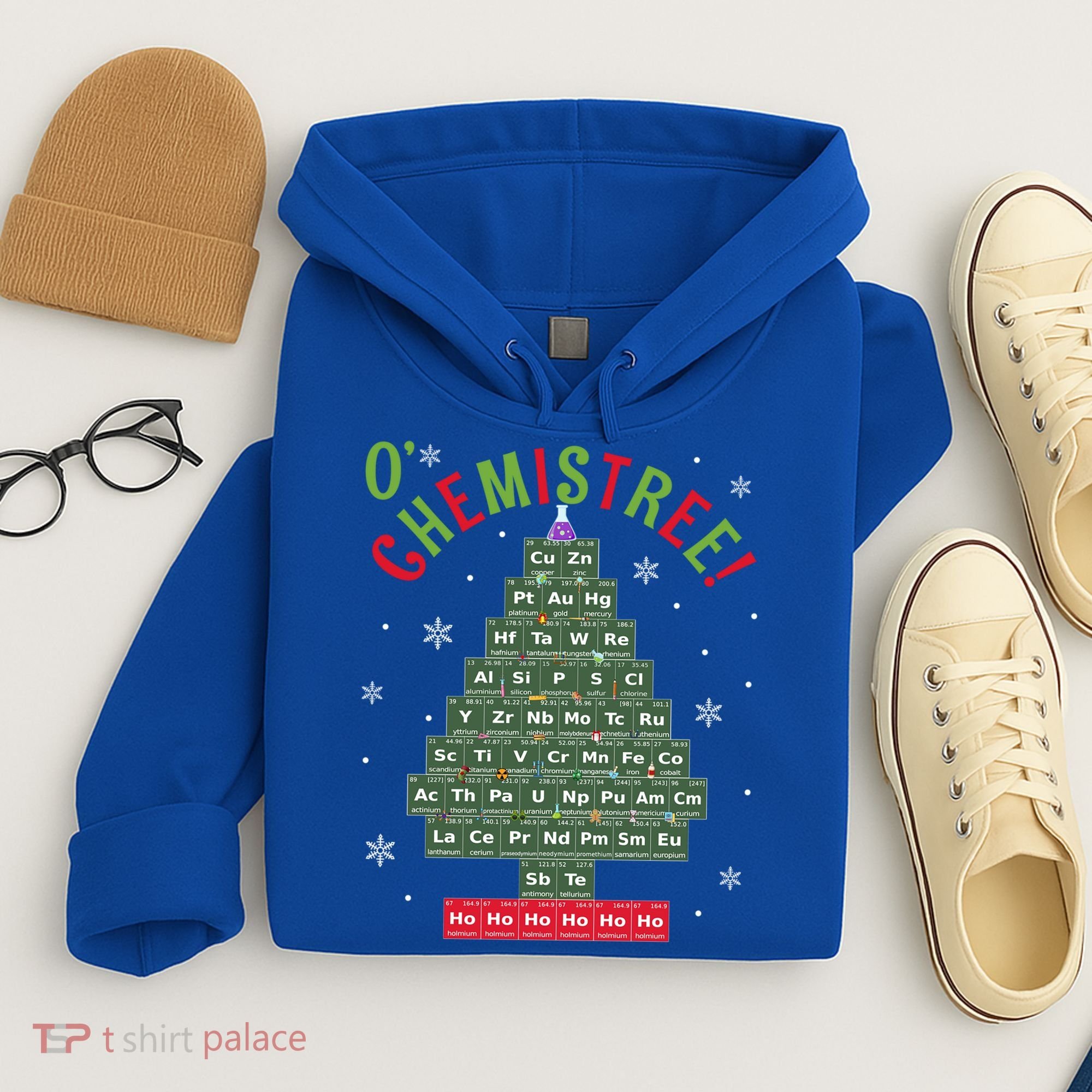 Science Teacher Scientist O Chemistree Christmas Tree Xmas Funny Gift Hoodie