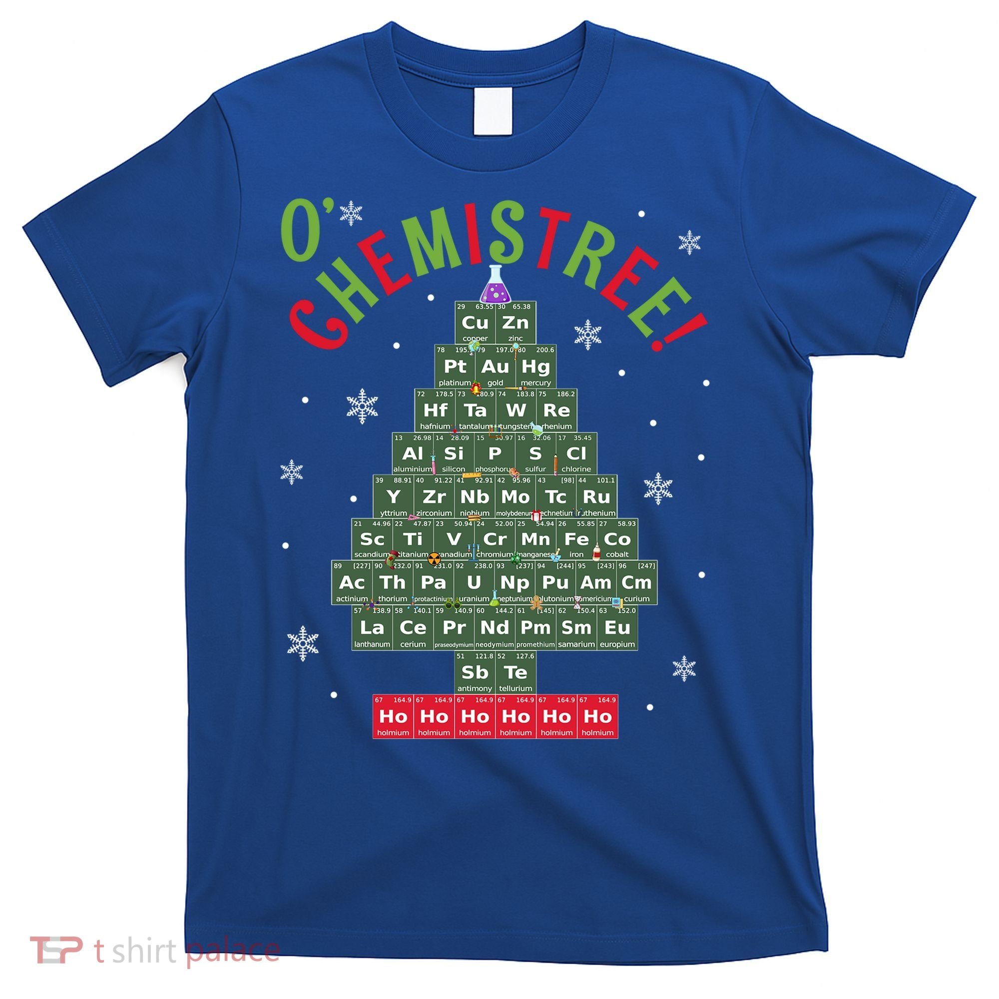 Science Teacher Scientist O Chemistree Christmas Tree Xmas Funny Gift T-Shirt
