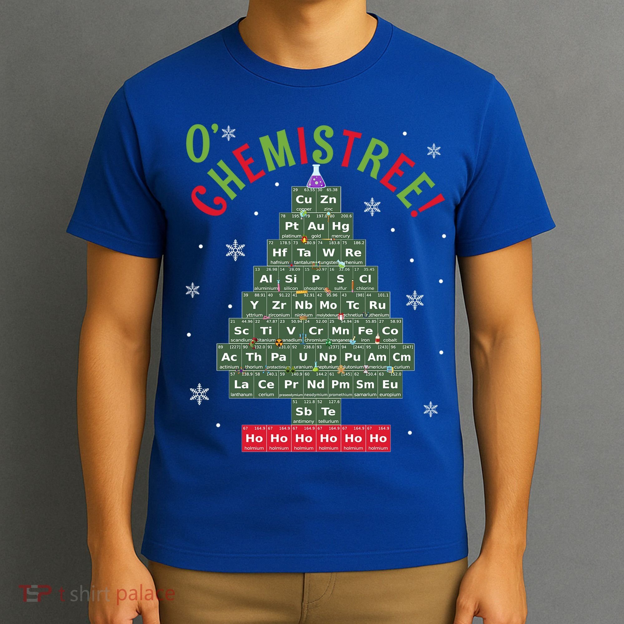 Science Teacher Scientist O Chemistree Christmas Tree Xmas Funny Gift T-Shirt
