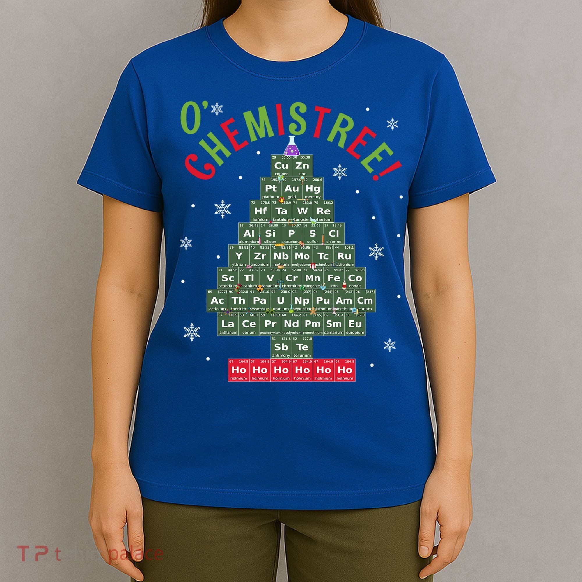 Science Teacher Scientist O Chemistree Christmas Tree Xmas Funny Gift T-Shirt