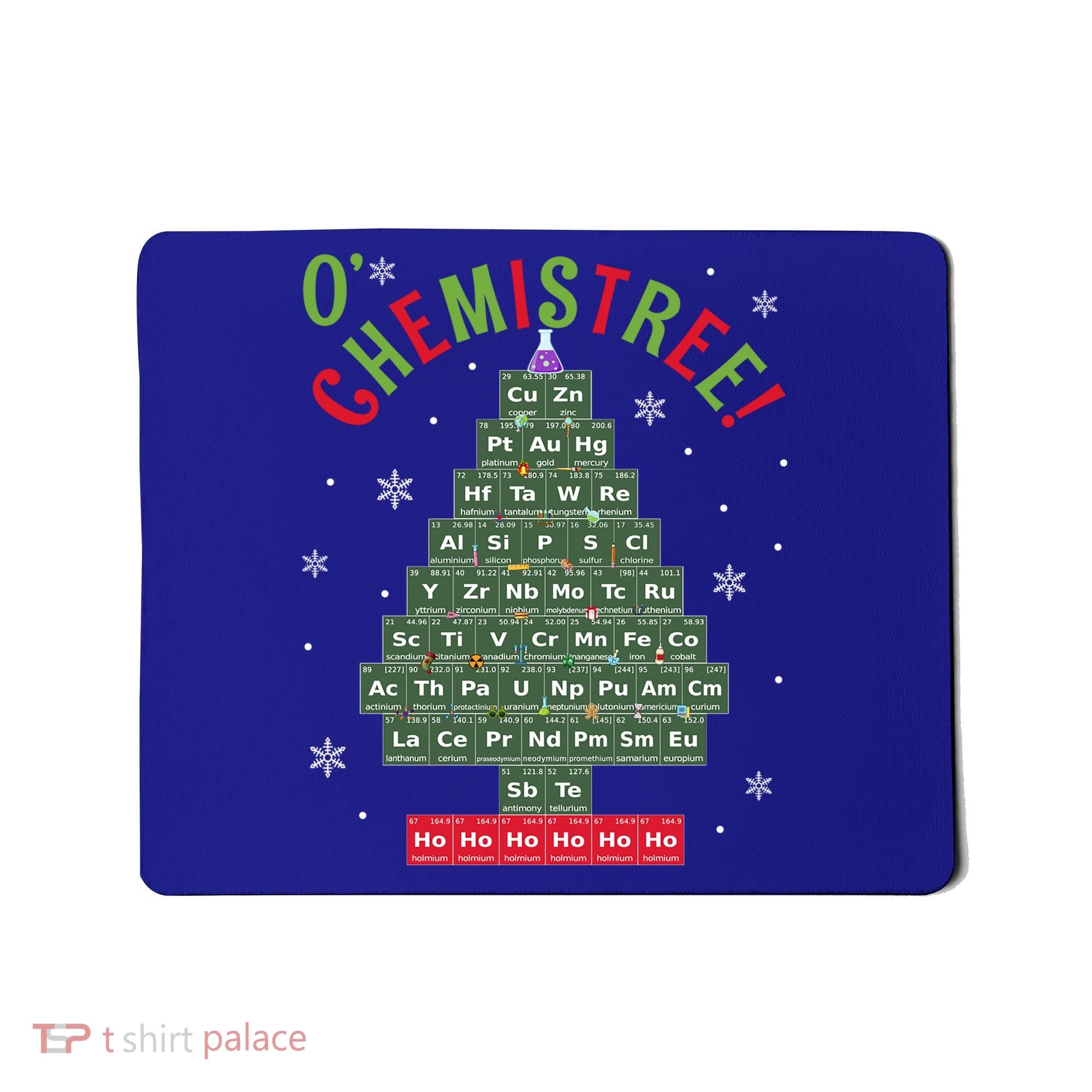 Science Teacher Scientist O Chemistree Christmas Tree Xmas Funny Gift Mousepad