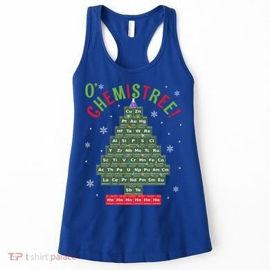 Science Teacher Scientist O Chemistree Christmas Tree Xmas Funny Gift Women's Tank Top
