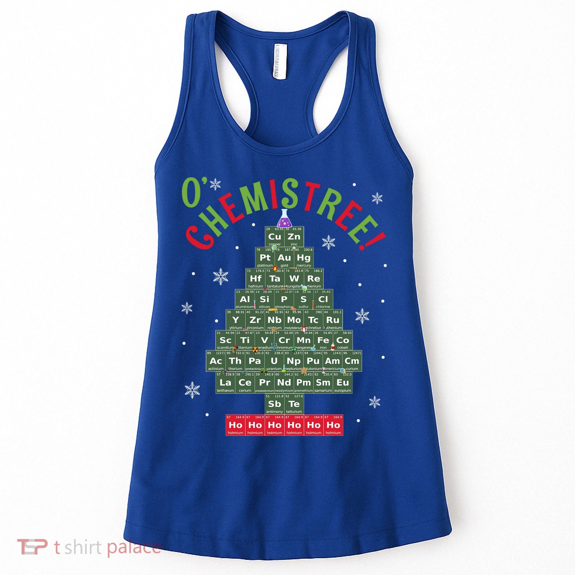 Science Teacher Scientist O Chemistree Christmas Tree Xmas Funny Gift Women's Tank Top