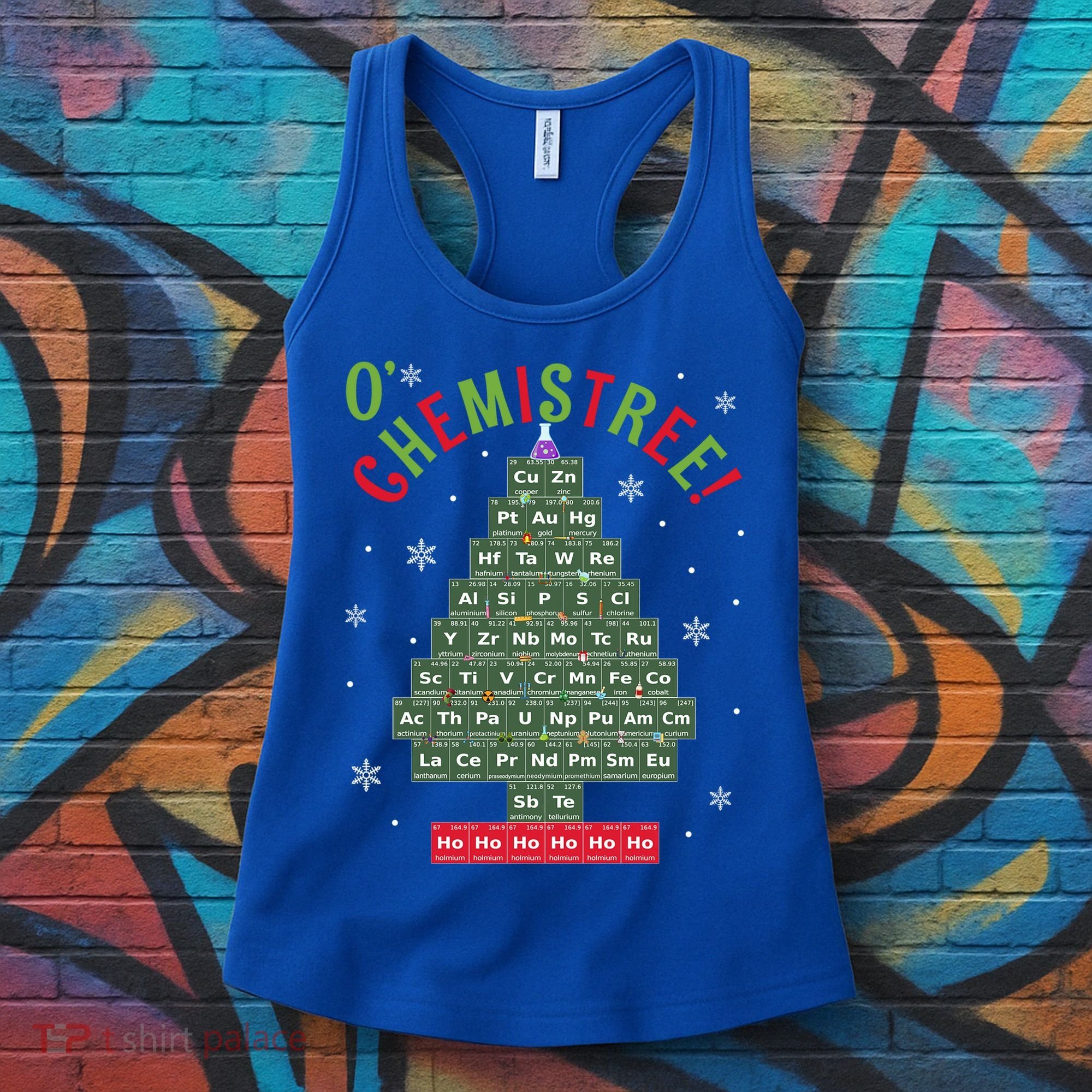 Science Teacher Scientist O Chemistree Christmas Tree Xmas Funny Gift Women's Tank Top