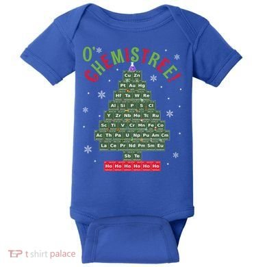 Science Teacher Scientist O Chemistree Christmas Tree Xmas Funny Gift Baby Bodysuit