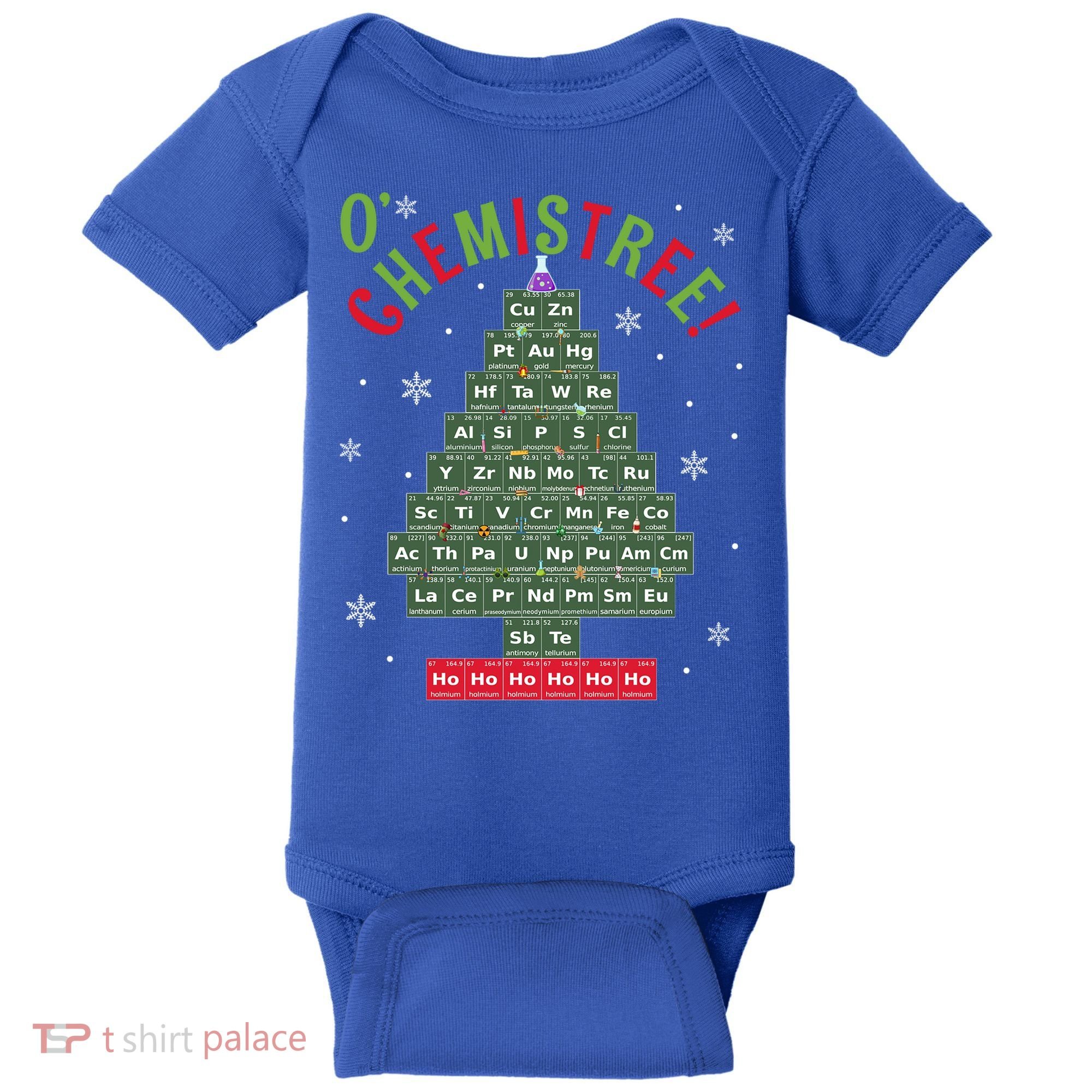 Science Teacher Scientist O Chemistree Christmas Tree Xmas Funny Gift Baby Bodysuit