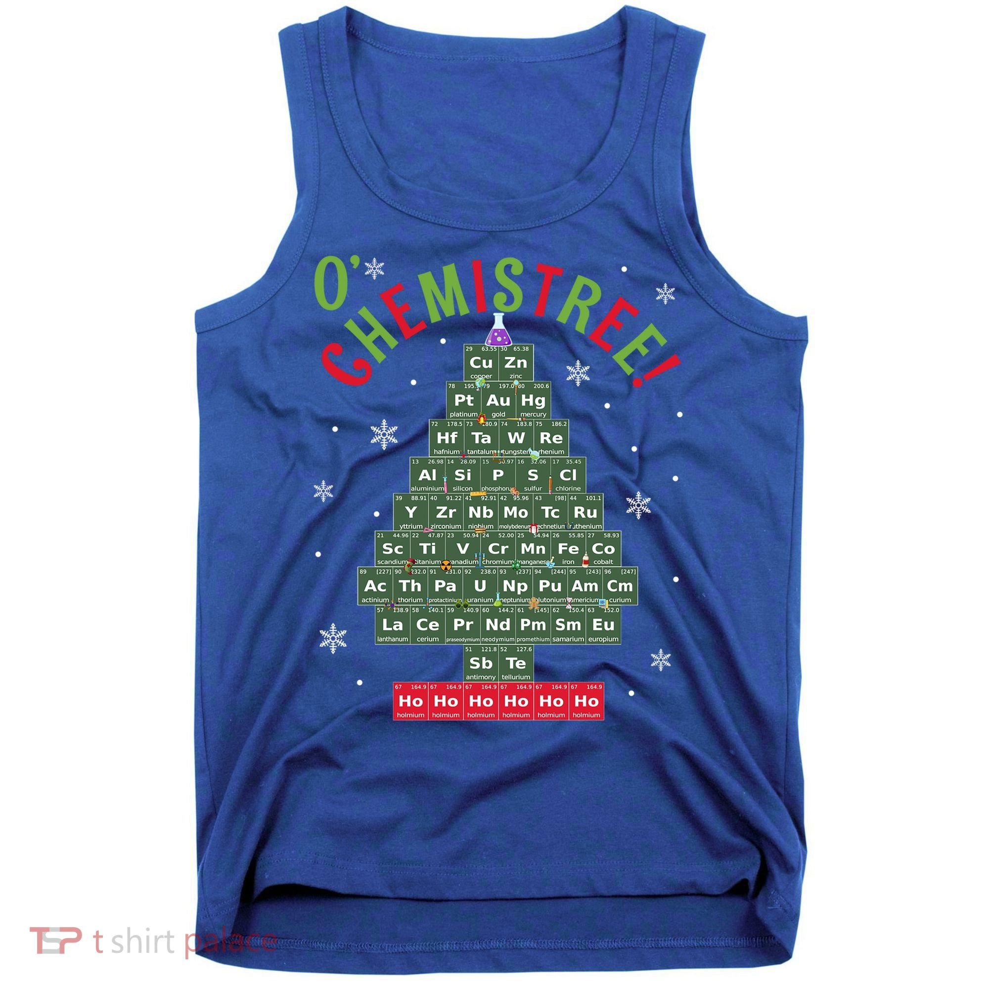 Science Teacher Scientist O Chemistree Christmas Tree Xmas Funny Gift Tank Top