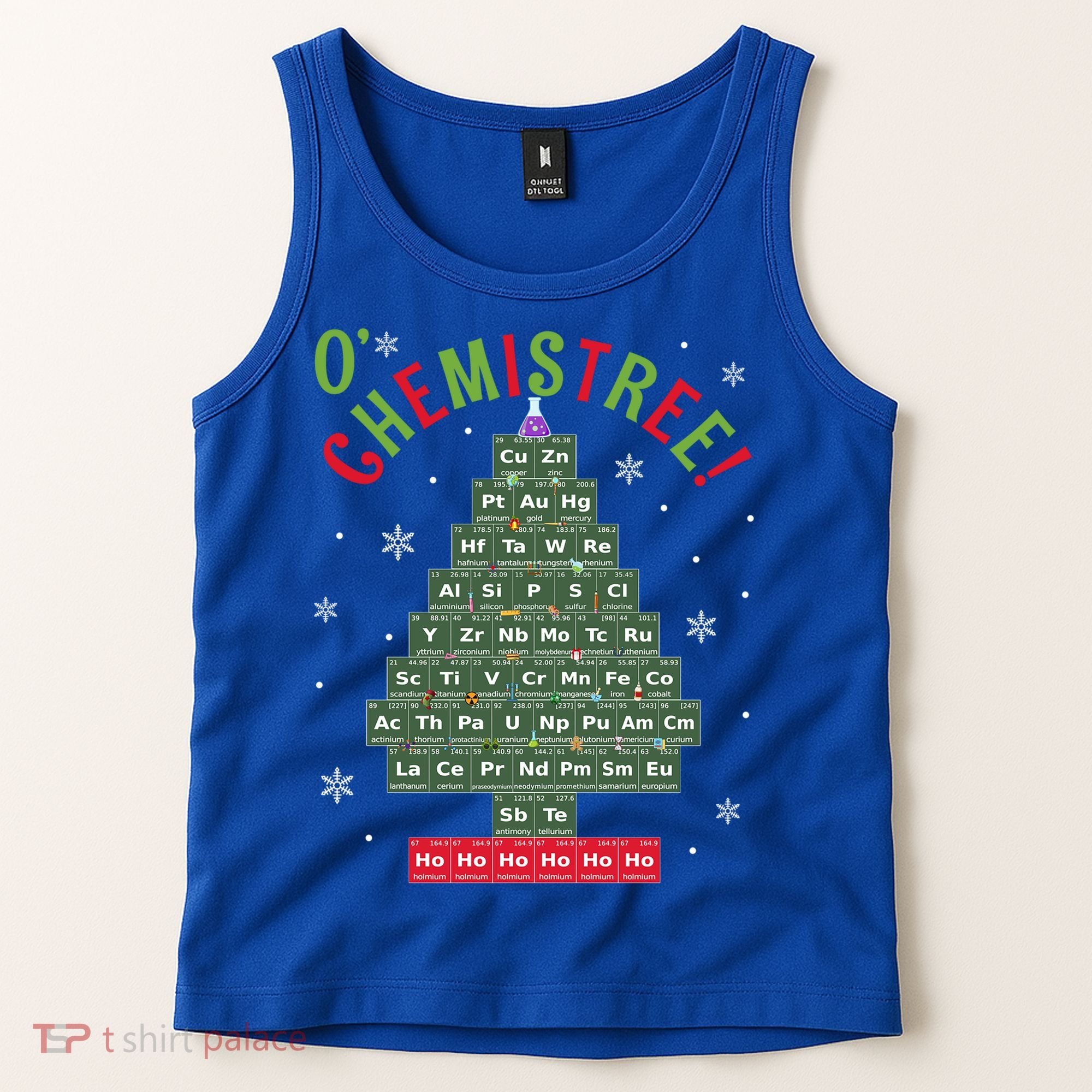 Science Teacher Scientist O Chemistree Christmas Tree Xmas Funny Gift Tank Top