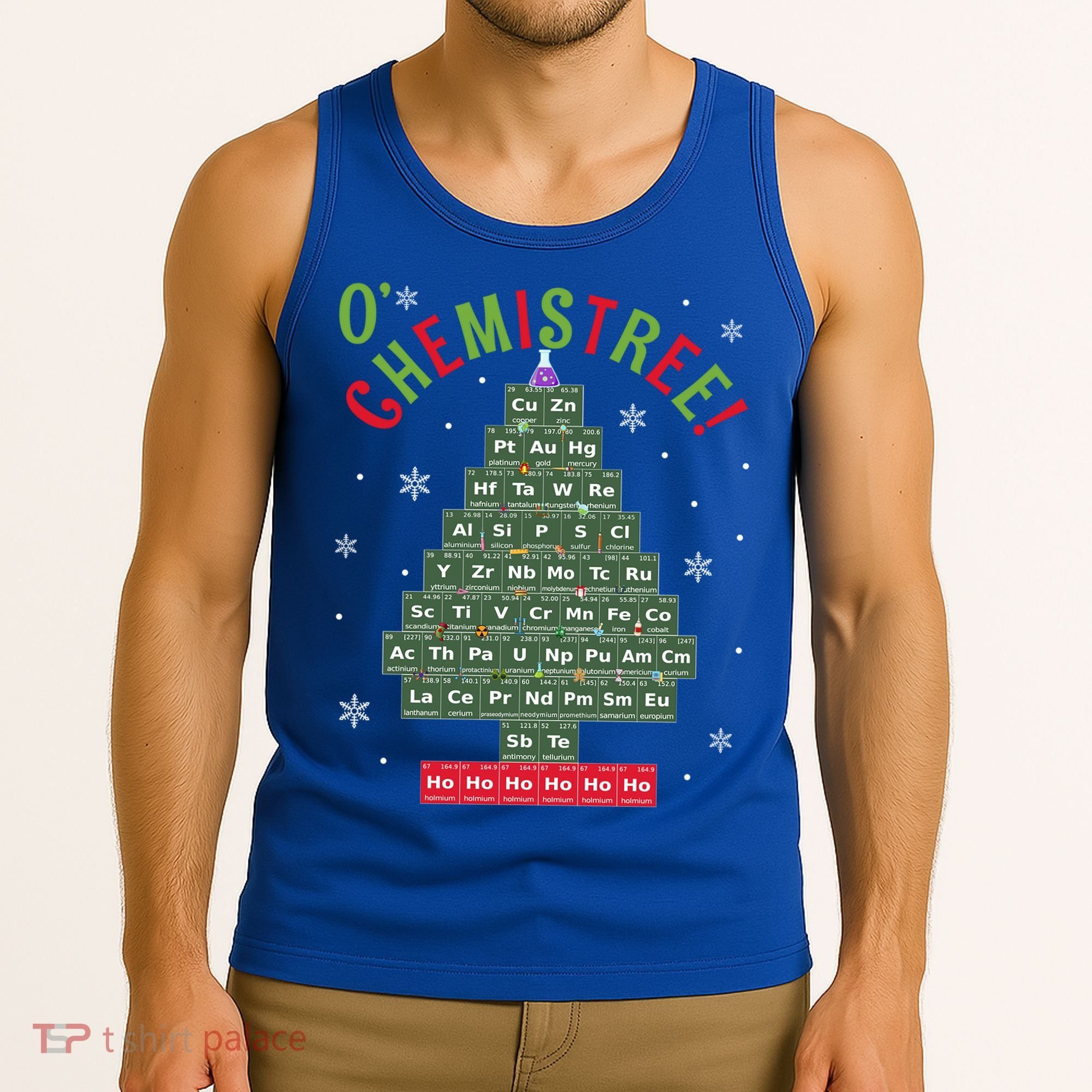 Science Teacher Scientist O Chemistree Christmas Tree Xmas Funny Gift Tank Top