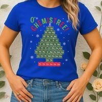 Science Teacher Scientist O Chemistree Christmas Tree Xmas Funny Gift Women's T-Shirt thumb 2