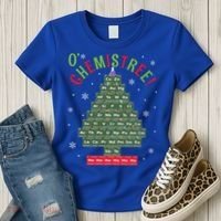 Science Teacher Scientist O Chemistree Christmas Tree Xmas Funny Gift Women's T-Shirt thumb 3