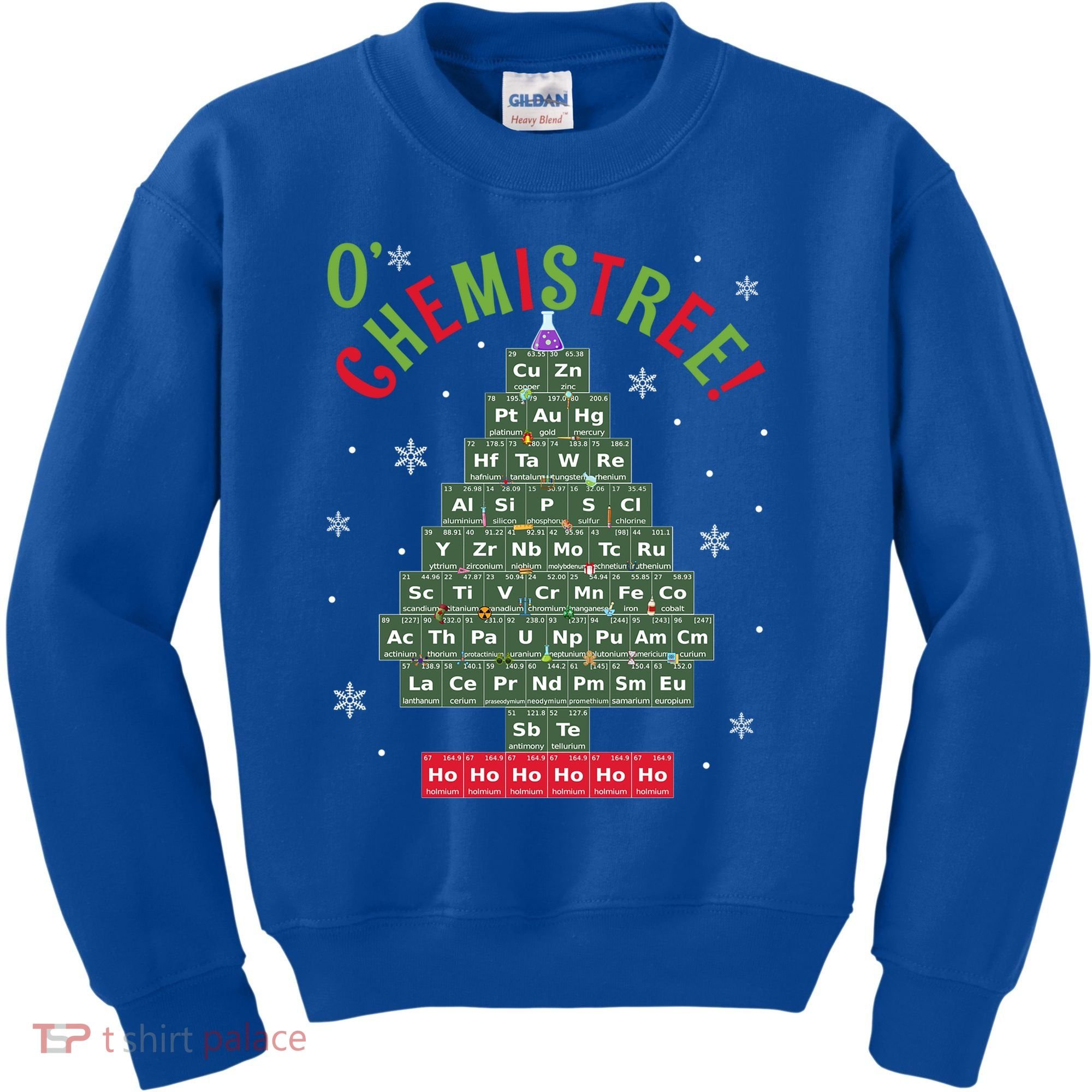 Science Teacher Scientist O Chemistree Christmas Tree Xmas Funny Gift Kids Sweatshirt