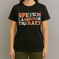Speech Therapy Speech Language Therapy Pathologist Retro SLP T-Shirt thumb 4