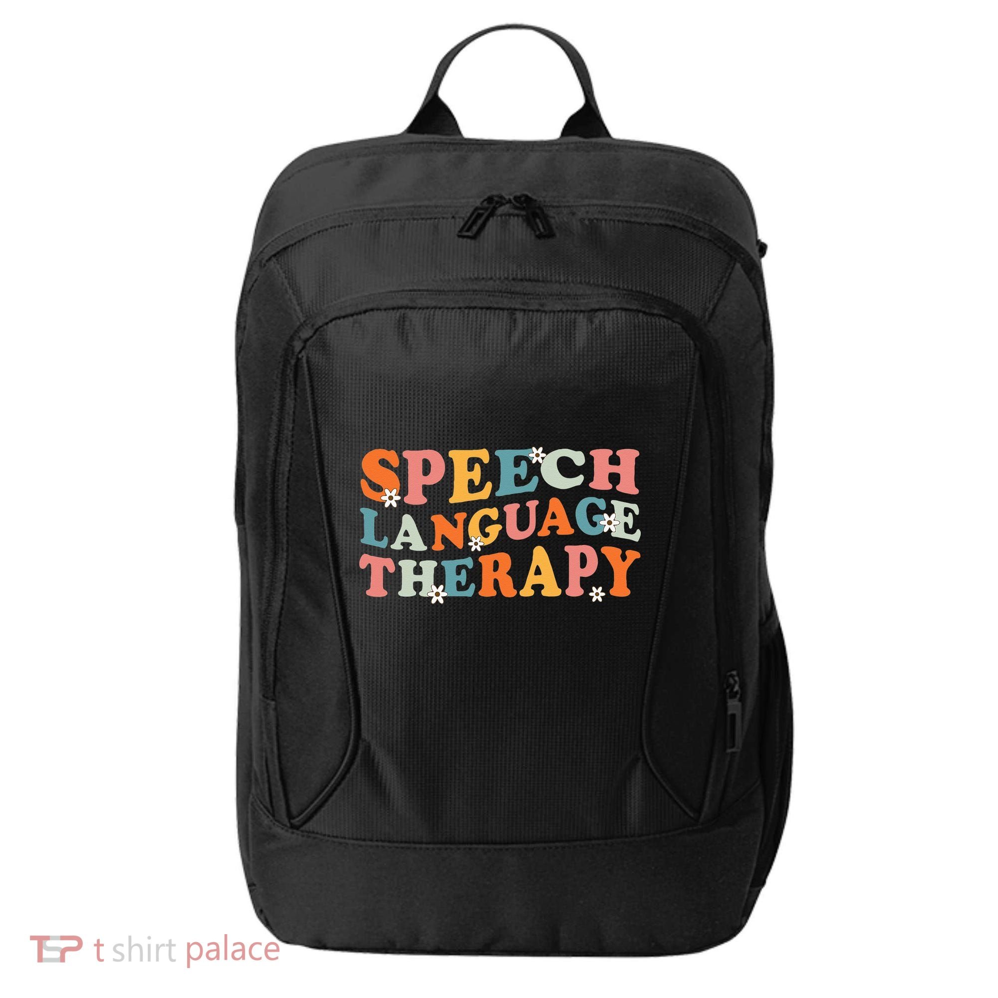 Speech Therapy Speech Language Therapy Pathologist Retro SLP City Backpack