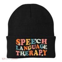 Speech Therapy Speech Language Therapy Pathologist Retro SLP Beanie thumb 0