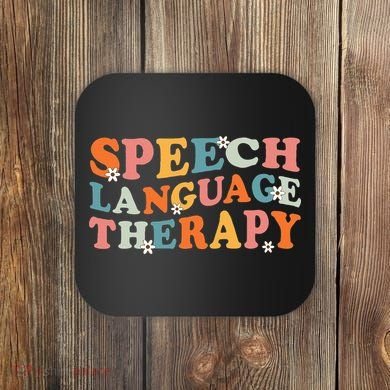 Speech Therapy Speech Language Therapy Pathologist Retro SLP Coaster