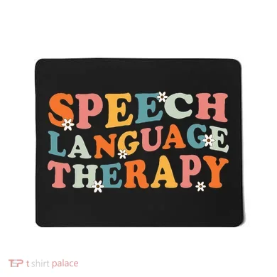 Speech Therapy Speech Language Therapy Pathologist Retro SLP Mousepad