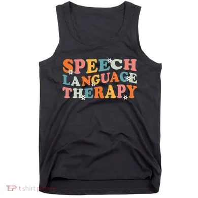 Speech Therapy Speech Language Therapy Pathologist Retro SLP Tank Top
