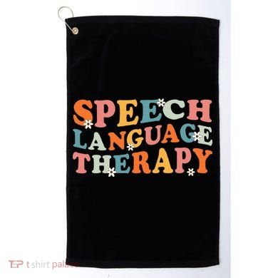 Speech Therapy Speech Language Therapy Pathologist Retro SLP Golf Towel