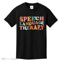 Speech Therapy Speech Language Therapy Pathologist Retro SLP Kids T-Shirt thumb 0
