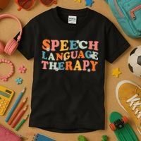 Speech Therapy Speech Language Therapy Pathologist Retro SLP Kids T-Shirt thumb 3
